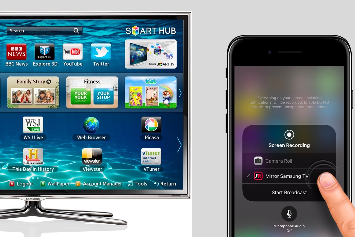Samsung Smart Tvs Without Airplay, How To Get Iphone Mirror On Samsung Tv