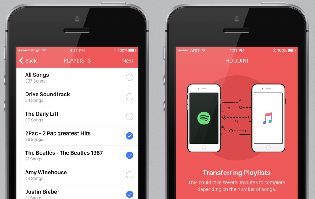 move Spotify playlists to Apple Music