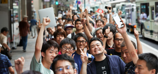 Customers queue down Shijō Dori, the street that has served as the city’s main shopping corridor since the 1600s.