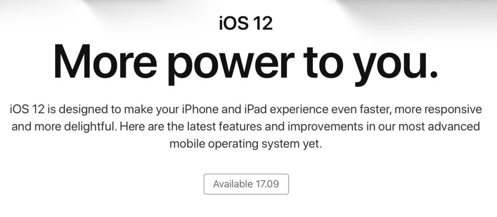 iOS 12 ship date