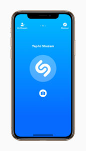 Shazam on iPhone