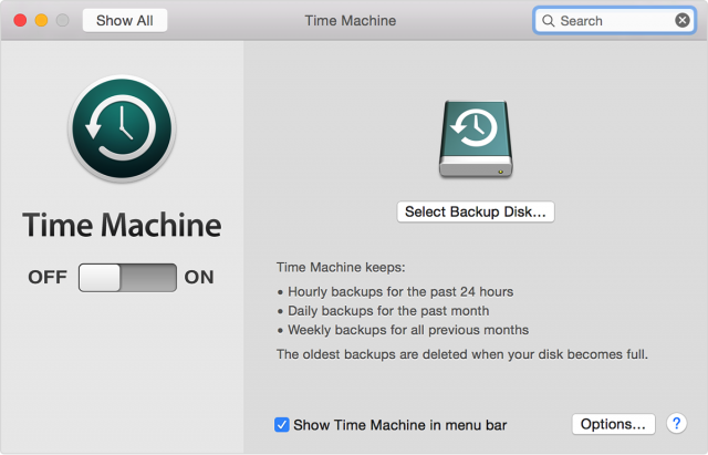 Time Machine Preferences