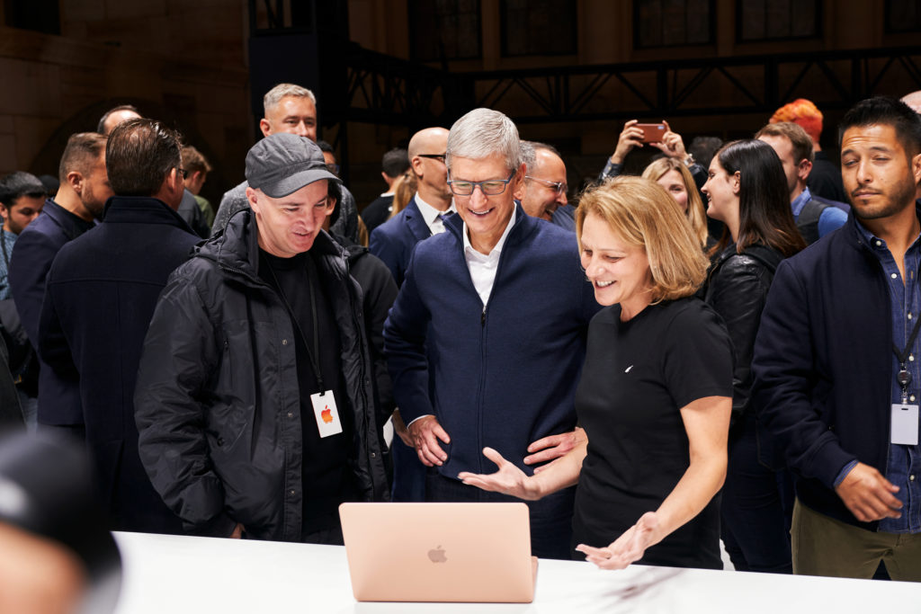 Tim Cook and a Mac