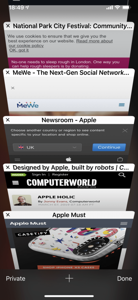 safari tabs rearrange themselves