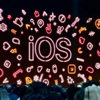 iOS 13 screen at WWDC