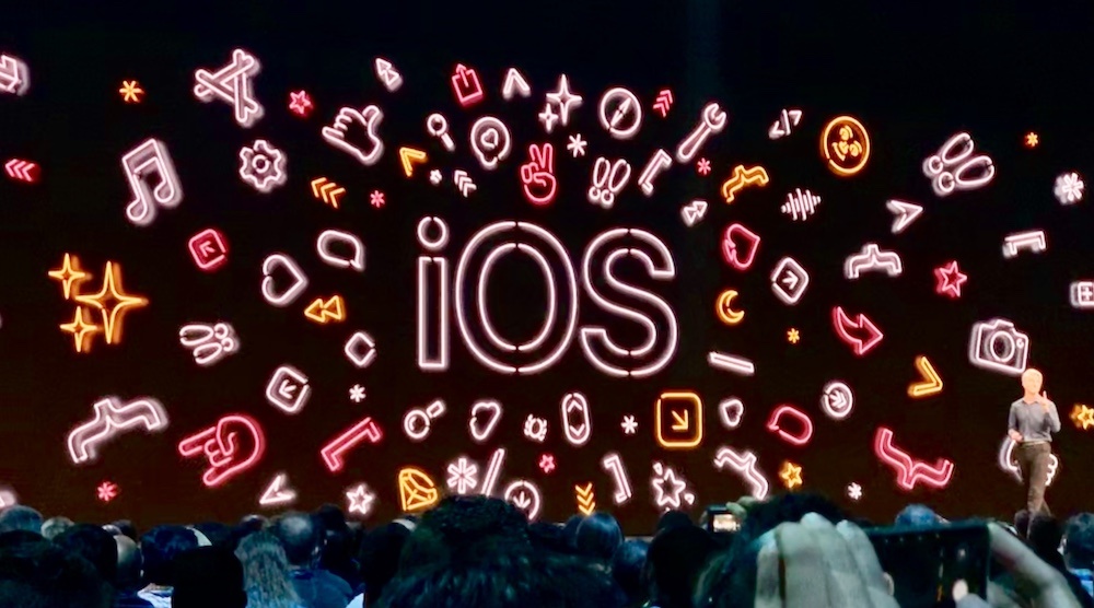 iOS 13 screen at WWDC