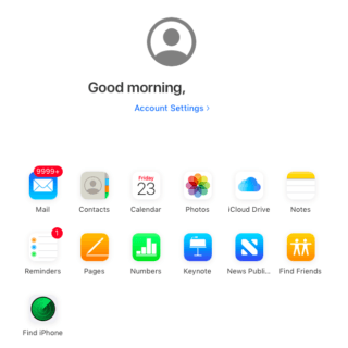 iCloud new screen