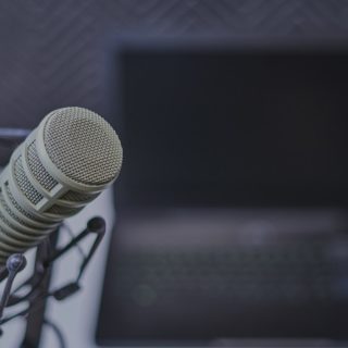 A microphone for a podcast
