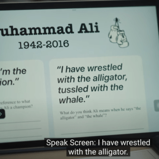A still image from Apple's accessibility video