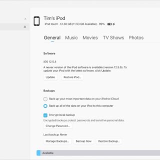 A window showing the Devices app interface