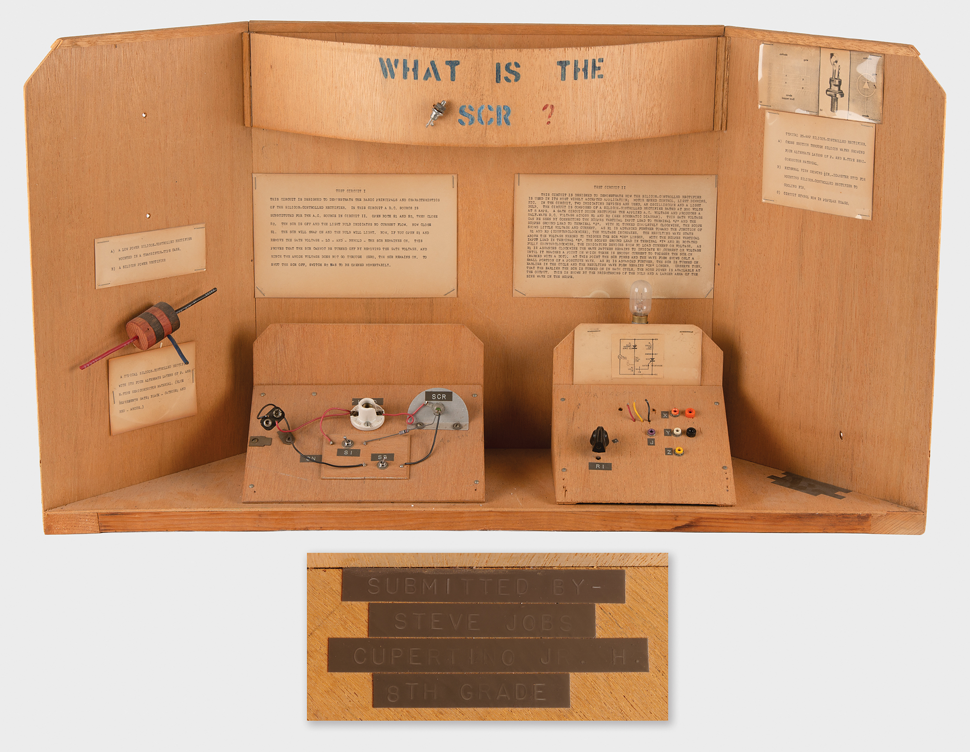 Yes, you can buy Steve Jobs' eighth grade science fair project